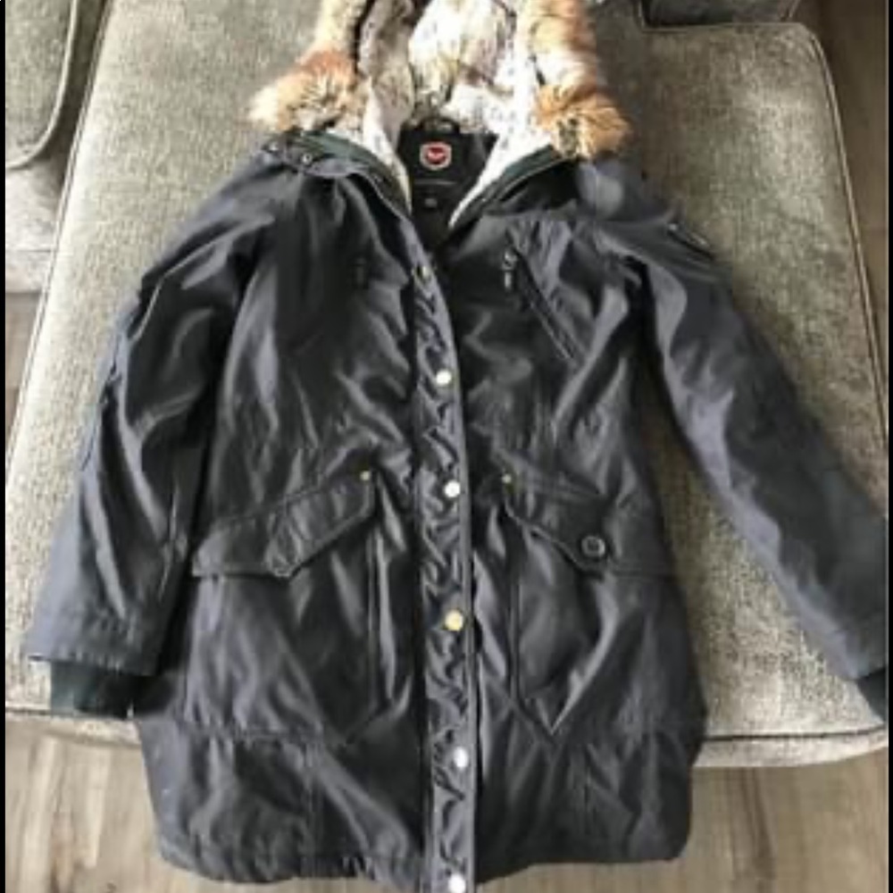 Fur lined long jacket